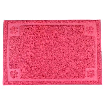 捷華 腳印寵物餐墊-大 大紅 長60公分 1入 止滑墊