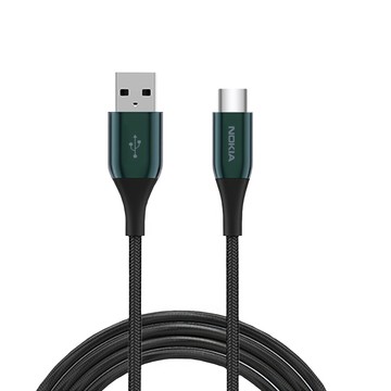 Nokia 經典極速充電線 夜幕綠Type C 200CM 2A P8201A GN