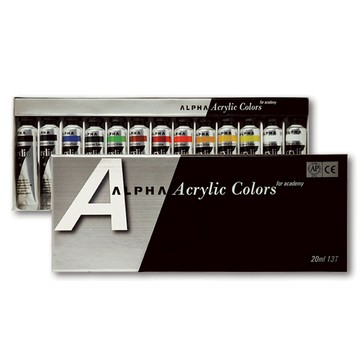 【ALPHA】銀級 壓克力 顏料 20ml  13色 / 組 B0313-2