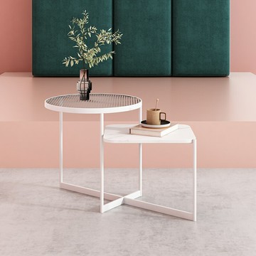 邊桌邊幾茶幾桌   簡約現代長虹玻璃沙發邊幾客廳北歐輕奢巖板設計師角幾創意小戶型