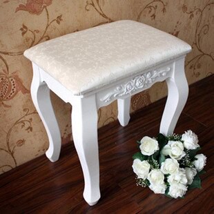 北歐式韓式法式田園簡約現代布藝梳妝桌凳子換鞋凳時尚實木凳