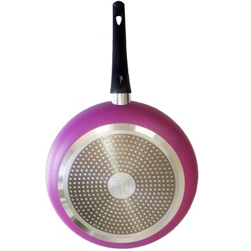 鍋寶複底不沾平底鍋30cm-桃紅