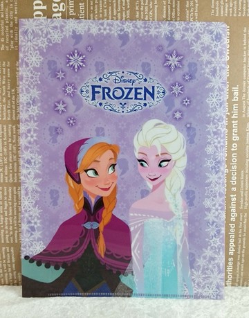 【震撼精品百貨】冰雪奇緣_Frozen~資料夾_紫色