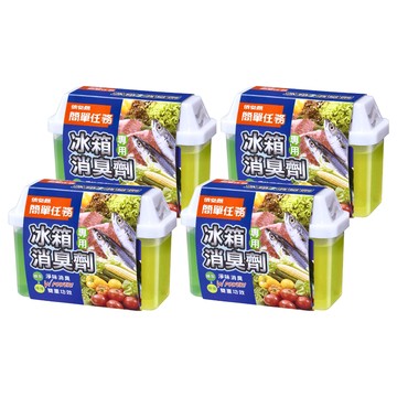 依必朗簡單任務冰箱專用消臭劑 雙重除臭功效 綠茶+檸檬  150g  4個