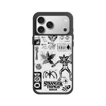 iPhone 17 Pro Max SolidX 黑 - Stranger Things - 顛倒世界怪物圖鑑 黑白款