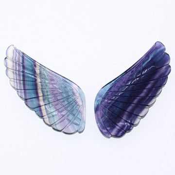 如鴻天然彩色螢石原石擺件水晶礦物翅膀大號男女款禮物飾品