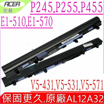 ACER 電池(原裝)-宏碁 電池- TRAVELMATE P245 P255 P455 P245-MG P455-M 4ICR17/65