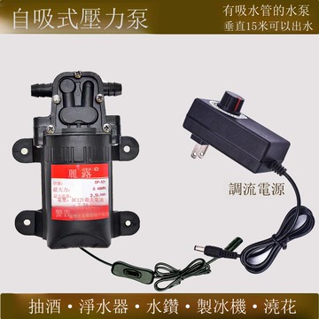 直流微型水泵 12v自吸泵隔膜高壓洗車增壓專用220V抽小水泵自吸式[DD1213001]