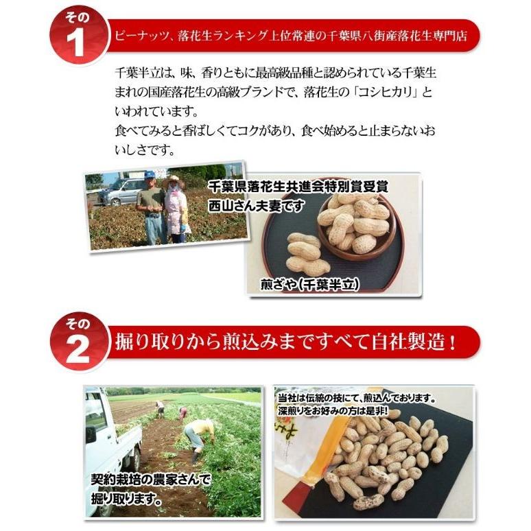 2023年度産 新豆 煎ざや（千葉半立）400g 千葉県産八街落花生