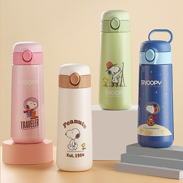 優貝選史努比 snoopy 316不鏽鋼直飲式 兩用 保冷/保溫 水壺 500ml