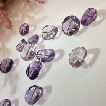 💕 𝓒. 𝓣 晶寶💕紫水晶🔮玻利維亞 🇧🇴隨行 有孔洞 設計 單珠 散珠 diy 5-8mm左右