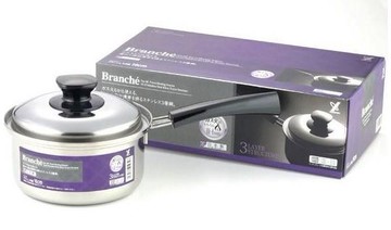 【領券滿額折100】 日本製 吉川Yoshikawa三層不鏽鋼片手鍋(14~18cm))