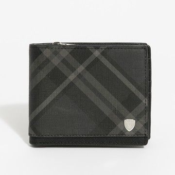 PLAYBOY - 短夾  Black Diamond Plaid系列 - 灰色/161-0112-06-2