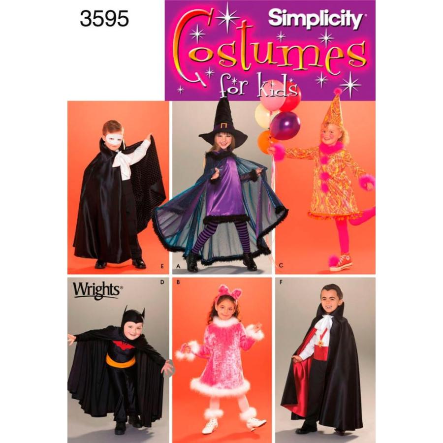 Simplicity Sewing Pattern 3595 Child Costumes, A (3-4-5-6-7-8) by Simplicit
