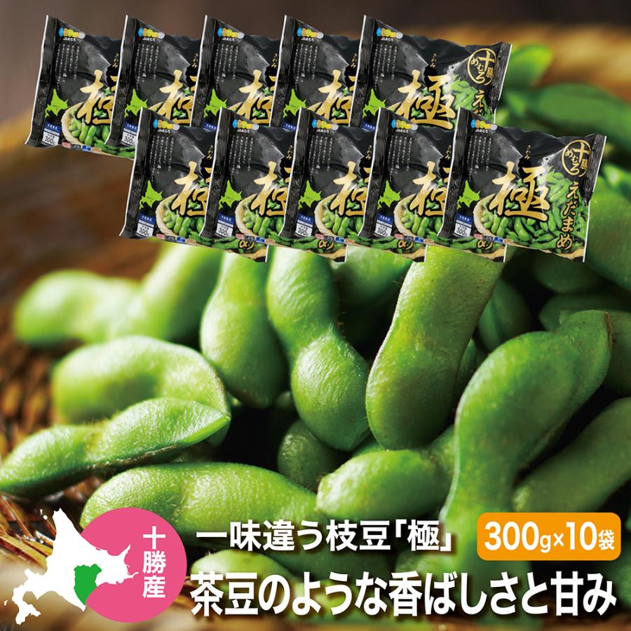 冷凍 枝豆 国産 北海道産 JAめむろ えだまめ極 300g×10 冷凍食品 芽室町 十勝