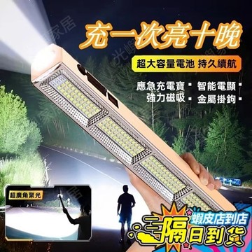 超強續航 12600流明LED磁性工作燈 適用於汽車維修室外照明 照明燈 戶外燈 帳篷燈 野營燈 市集燈 露營燈 擺攤燈