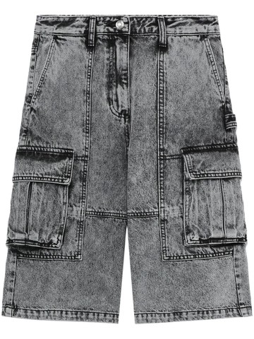 Juun.J - high-rise cargo cotton shorts - women - Cotton - 36 - Grey