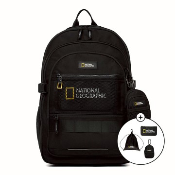 PACHI 後背包 (附束口揹袋) - 黑色