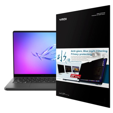 YADI 亞第 插卡隱貼 16:10 水之鏡防窺片 ASUS ROG Zephyrus G14 2025 GA403WM 專用 PF4PPB-W140  透明  1片