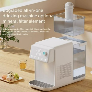 跨境冷熱壹體兩用飲水機家用制冷即熱式抽水便攜直飲小型臺式桌面 鑫弘-數碼配件