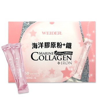 【WEIDER 威德】海洋膠原粉+鐵 蜂蜜檸檬口味 4.5g x 60包