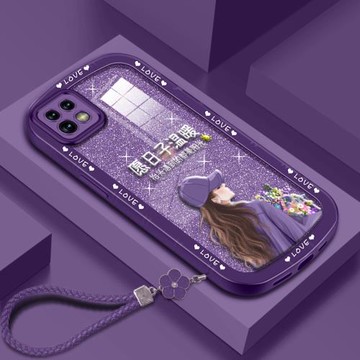 適用于OPPOA72手機殼a56保護套a55創意a32時尚a11x潮a11防摔a93s軟殼女外殼個性簡約高級感鏡頭全包閃粉硅膠