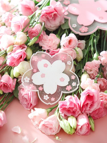 杯墊隔熱墊ins風可愛櫻花防滑墊子家用硅膠茶杯墊水杯防燙餐桌墊