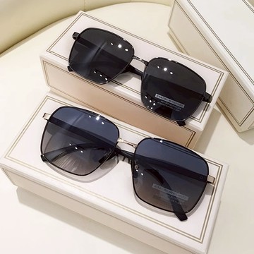 新款漸變墨鏡男士時尚韓版小方框太陽眼鏡開車防紫外線74228