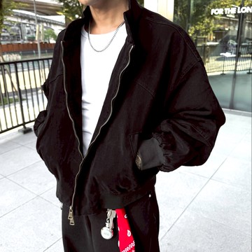 【AMERO】男裝 女裝 立領水洗外套 寬鬆短版