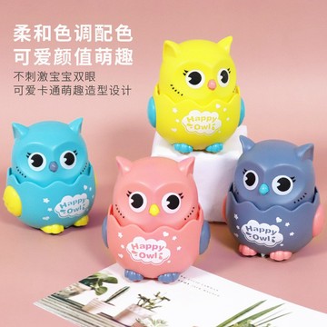 按壓滑行慣性貓頭鷹 貓頭鷹玩具 安撫玩具 按壓車 迴力慣性車 滑行按壓玩具 按壓貓頭鷹