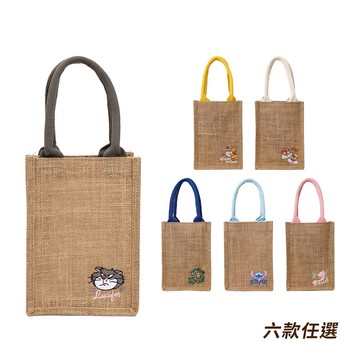 【HOUSUXI】迪士尼系列-刺繡麻布飲料袋(角色可任選)＜售價已折＞