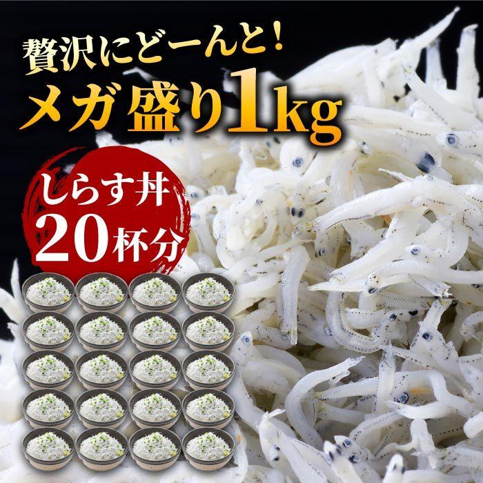 静岡県産 釜揚げしらす［特A品質］1kg（250g×4）しらす シラス 釜揚げ 無添加 無漂白 冷凍 用宗港 静岡 駿河湾 送料無料