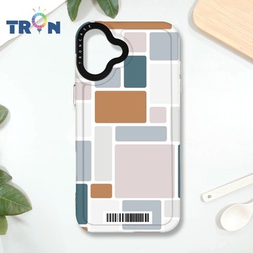 TRON IPHONE 16 PLUS 風格派不規則格子A款 防摔 MAGSAFE 磁吸 太空載具殼 透白 手機殼