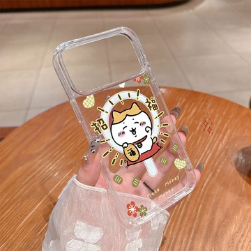 I17手機殼 福字招財小八 iPhone 17 Pro Max 手機殼 16 15 14 13 12 透明磁吸手機殼