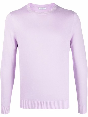 Malo - crew neck cotton jumper - men - Cotton - 46 - Purple