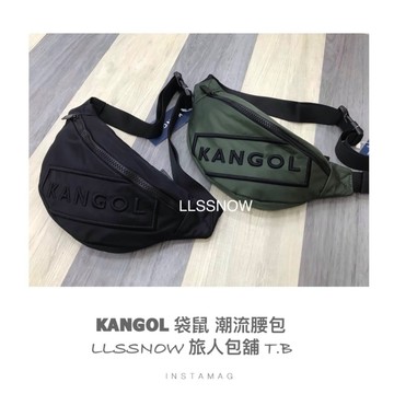 (現貨) KANGOL 袋鼠 繡字款 腰包  胸包 原廠公司貨 正品  側背腰包 潮流腰包 側背包 胸包 袋鼠