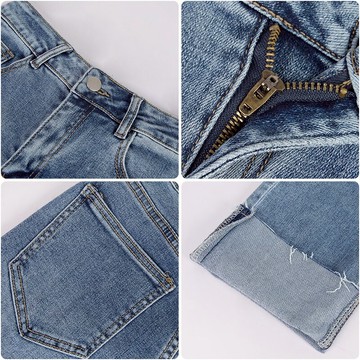 2021秋季新款牛仔褲女高腰小個子港風百搭休閑顯瘦修身九分直筒褲