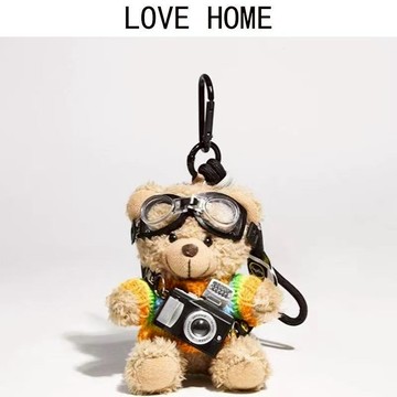 台灣現貨🌟 相機小熊 包包掛飾 毛絨玩偶 公仔 情侶書包掛件 創意鑰匙扣 禮物 可愛小熊娃娃 包包挂飾 小熊挂飾