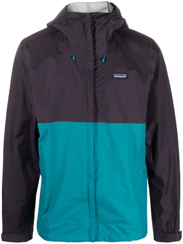 Patagonia - two-tone drawstring hoodie - men - Recycled Nylon - L - Purple