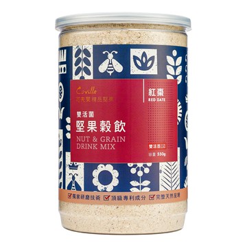 【可夫萊精品堅果】Coville 雙活菌堅果穀飲-紅棗_550g/罐 | 3入組