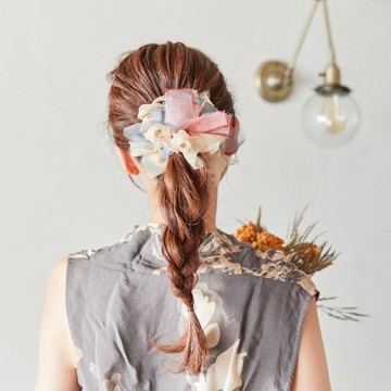 基本款式 || 彩色花漾編織髮圈 || 髮飾 / 細髮圈