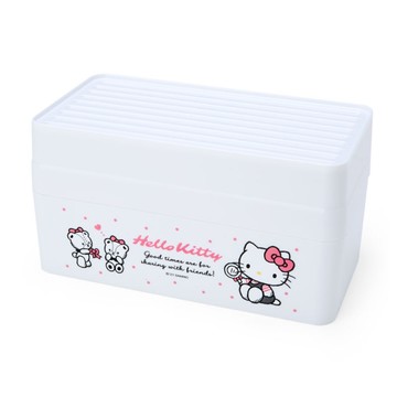 【震撼精品百貨】凱蒂貓 HELLO KITTY~日本SANRIO三麗鷗-磁鐵口罩收納盒-白*25860