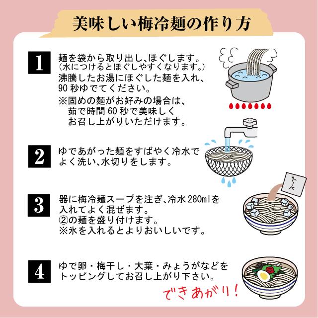 冷麺 韓国冷麺 韓国食品 冷麺スープ 麺 韓国 韓国食品 韓国料理 お取り寄せ 梅冷麺 各2食入り メール便 李朝園