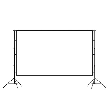 FAD 雙支架投影布幕組  全方位視角  簡單易安裝  可摺疊抗皺  L400905