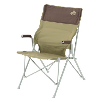 LOGOS Life高背休閒椅 弧形腰靠設計 支撐上半身 方便攜帶的收納袋  棕色  1個