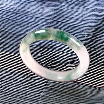 冰種飄綠花翡翠戒指戒圈 | 國際12圍 | 天然緬甸玉翡翠A貨 |送禮