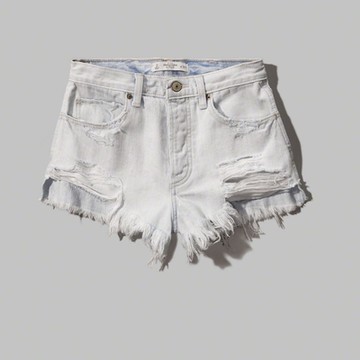 AF a&f Abercrombie & Fitch 女短褲 藍色  2022
