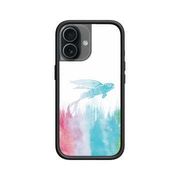 iPhone 17 Mod NX -邊框背蓋組合 (相機按鈕) 黑 - 花生騷 WasangShow - 飛魚浪潮虹彩款