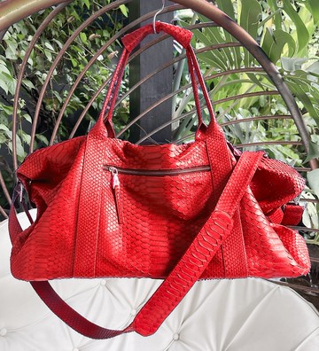 蛇皮旅行袋 週末旅行袋 蛇皮行李袋 蛇皮旅行包