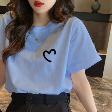 現貨設計感小眾 原宿風 短版上衣 短袖t恤女 閨蜜裝 情侶裝 學生 ins風衣服 女生衣服